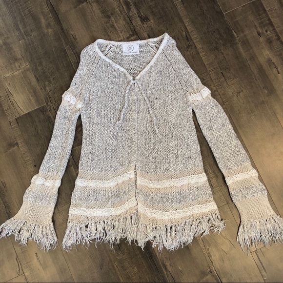 Anthropologie Sweaters - Anthropologie Sloane Rouge Fringe Sweater